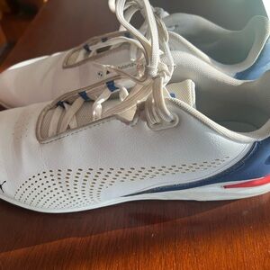 Puma White and Blue Men's Sneakers